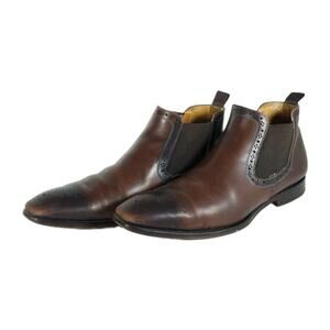 Antonio Maurizi Men's US7 EU40 Brown Burnished Leather Chelsea Ankle boots